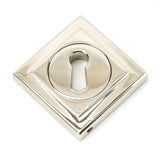 From The Anvil - Polished Nickel Round Escutcheon (Square) | Sku. 45694 | Trade Door Handles.