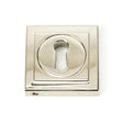 From The Anvil - Polished Nickel Round Escutcheon (Square) | Sku. 45694 | Trade Door Handles.