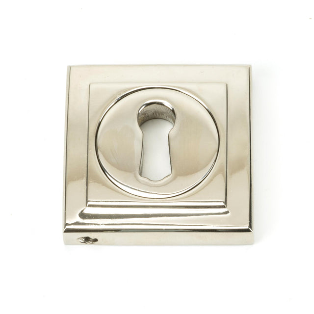 From The Anvil - Polished Nickel Round Escutcheon (Square) | Sku. 45694 | Trade Door Handles.