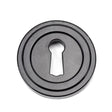 From The Anvil - Black Round Escutcheon (Art Deco) | Sku. 45696 | Trade Door Handles.