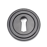 From The Anvil - Black Round Escutcheon (Art Deco) | Sku. 45696 | Trade Door Handles.