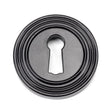 From The Anvil - Black Round Escutcheon (Beehive) | Sku. 45697 | Trade Door Handles.