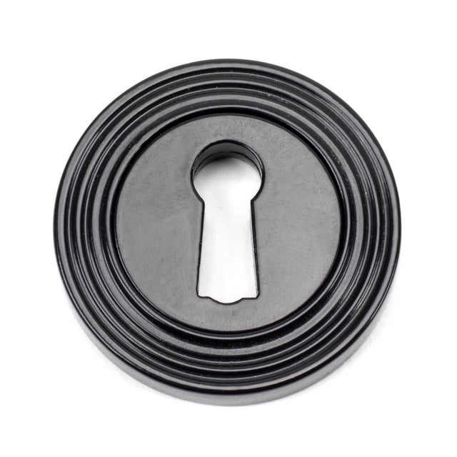 From The Anvil - Black Round Escutcheon (Beehive) | Sku. 45697 | Trade Door Handles.