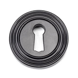 From The Anvil - Black Round Escutcheon (Beehive) | Sku. 45697 | Trade Door Handles.