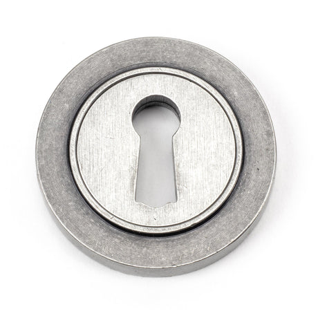 From The Anvil - Pewter Round Escutcheon (Plain) | Sku. 45703 | Trade Door Handles.