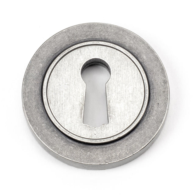 From The Anvil - Pewter Round Escutcheon (Plain) | Sku. 45703 | Trade Door Handles.