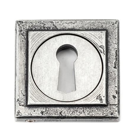From The Anvil - Pewter Round Escutcheon (Square) | Sku. 45706 | Trade Door Handles.