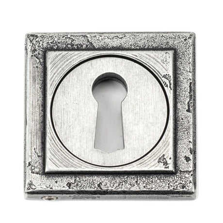 From The Anvil - Pewter Round Escutcheon (Square) | Sku. 45706 | Trade Door Handles.