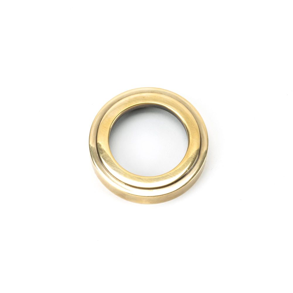 From The Anvil - Aged Brass Round Euro Escutcheon (Art Deco) | Sku. 45708 | Trade Door Handles.