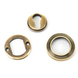 From The Anvil - Aged Brass Round Euro Escutcheon (Beehive) | Sku. 45709 | Trade Door Handles.