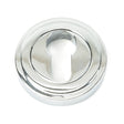 From The Anvil - Polished Chrome Round Euro Escutcheon (Art Deco) | Sku. 45712 | Trade Door Handles.