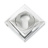 From The Anvil - Polished Chrome Round Euro Escutcheon (Square) | Sku. 45714 | Trade Door Handles.
