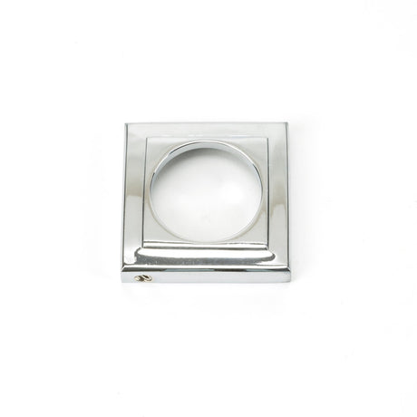 From The Anvil - Polished Chrome Round Euro Escutcheon (Square) | Sku. 45714 | Trade Door Handles.