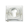 From The Anvil - Polished Chrome Round Euro Escutcheon (Square) | Sku. 45714 | Trade Door Handles.