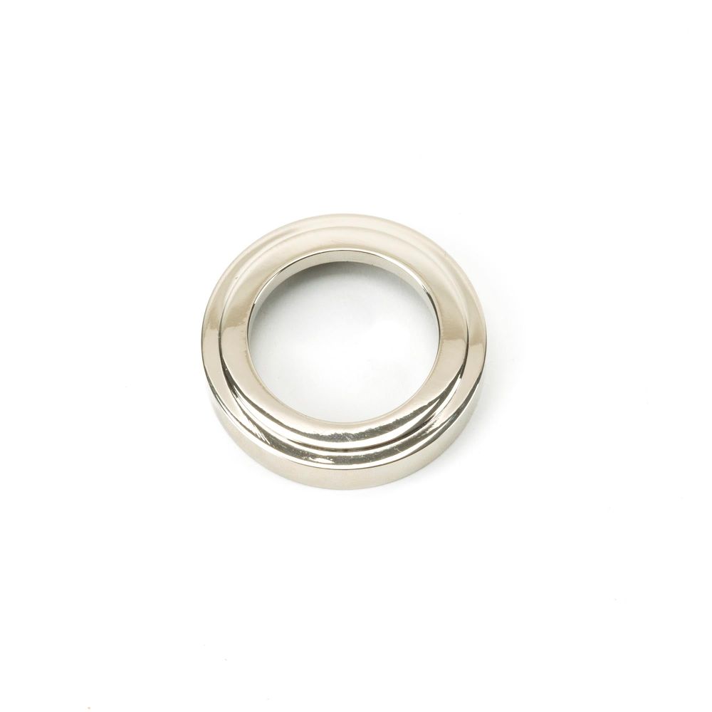 From The Anvil - Polished Nickel Round Euro Escutcheon (Art Deco) | Sku. 45716 | Trade Door Handles.