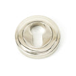From The Anvil - Polished Nickel Round Euro Escutcheon (Art Deco) | Sku. 45716 | Trade Door Handles.