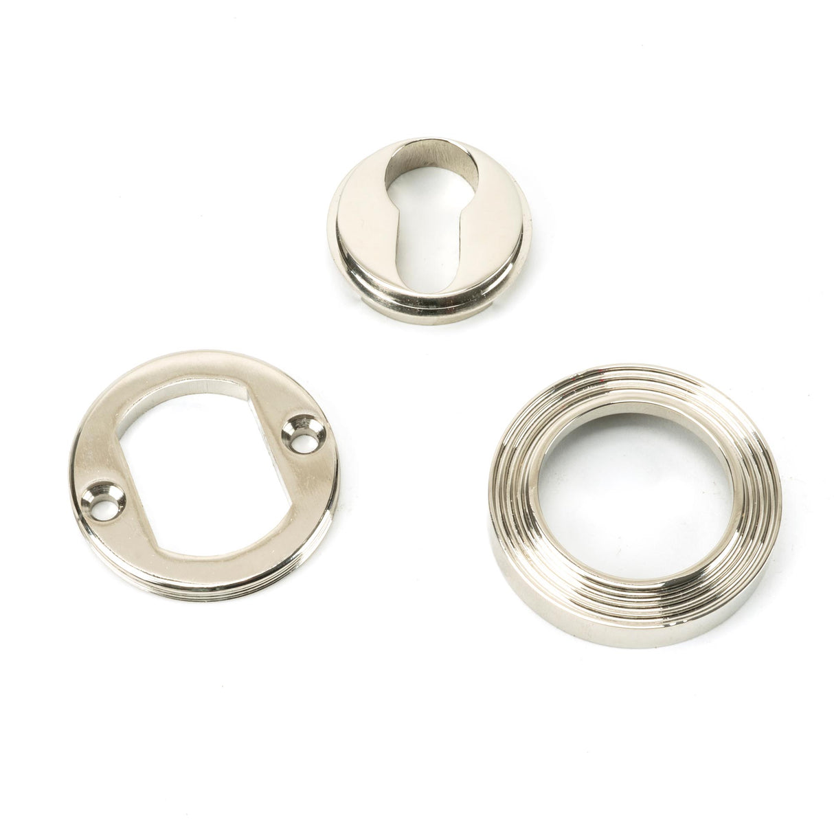 From The Anvil - Polished Nickel Round Euro Escutcheon (Beehive) | Sku. 45717 | Trade Door Handles.