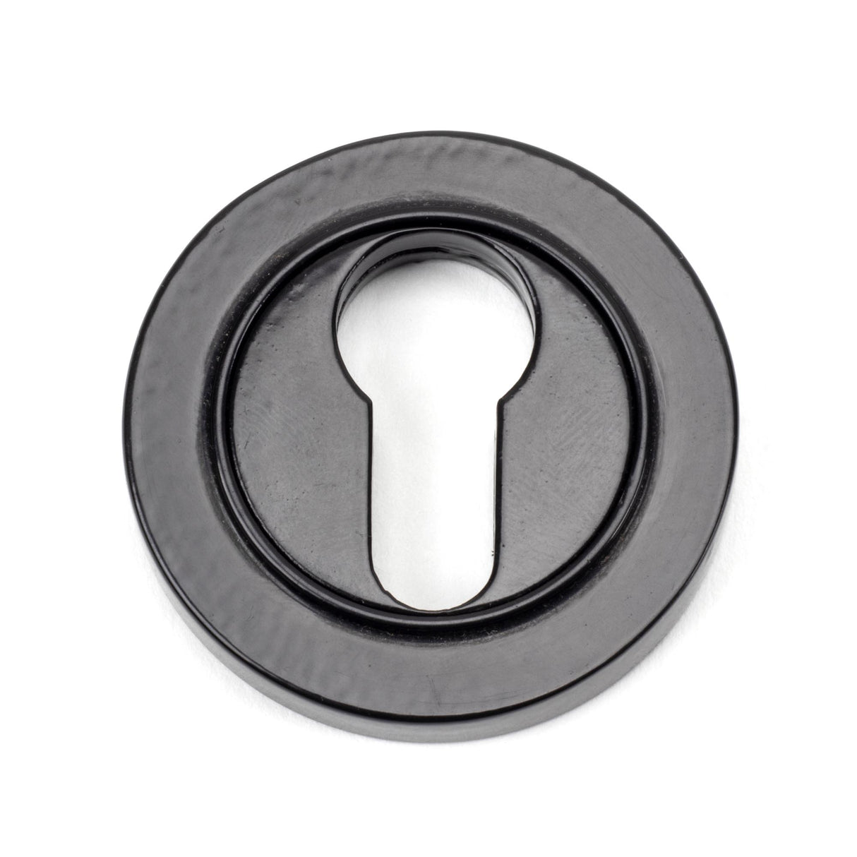 From The Anvil - Black Round Euro Escutcheon (Plain) | Sku. 45719 | Trade Door Handles.