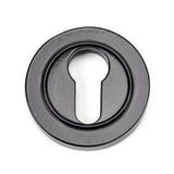 From The Anvil - Black Round Euro Escutcheon (Plain) | Sku. 45719 | Trade Door Handles.