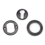 From The Anvil - Black Round Euro Escutcheon (Beehive) | Sku. 45721 | Trade Door Handles.