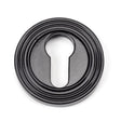 From The Anvil - Black Round Euro Escutcheon (Beehive) | Sku. 45721 | Trade Door Handles.