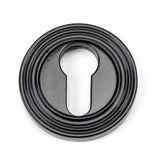 From The Anvil - Black Round Euro Escutcheon (Beehive) | Sku. 45721 | Trade Door Handles.