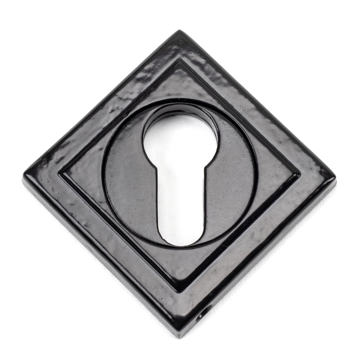 From The Anvil - Black Round Euro Escutcheon (Square) | Sku. 45722 | Trade Door Handles.