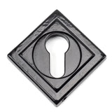 From The Anvil - Black Round Euro Escutcheon (Square) | Sku. 45722 | Trade Door Handles.