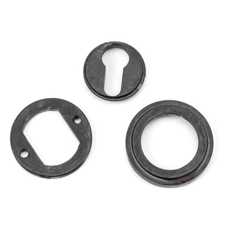 From The Anvil - External Beeswax Round Euro Escutcheon (Art Deco) | Sku. 45724 | Trade Door Handles.