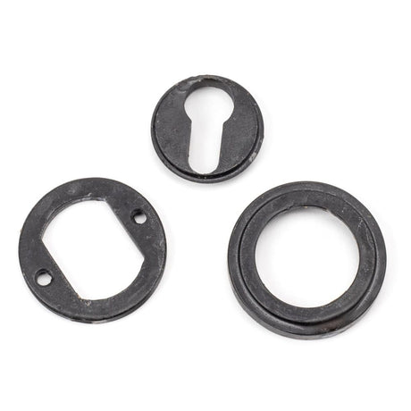 From The Anvil - External Beeswax Round Euro Escutcheon (Art Deco) | Sku. 45724 | Trade Door Handles.