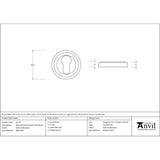 From The Anvil - External Beeswax Round Euro Escutcheon (Art Deco) | Sku. 45724 | Trade Door Handles.