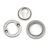 From The Anvil - Pewter Round Euro Escutcheon (Plain) | Sku. 45727 | Trade Door Handles.
