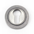 From The Anvil - Pewter Round Euro Escutcheon (Plain) | Sku. 45727 | Trade Door Handles.