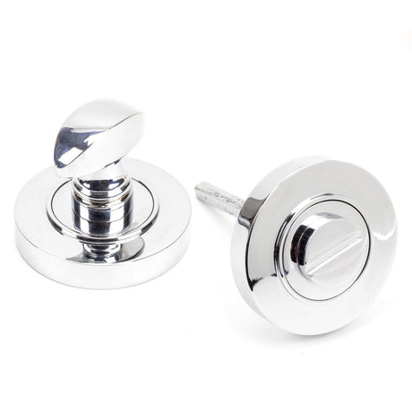 From The Anvil - Polished Chrome Round Thumbturn Set (Plain) | Sku. 45735 | Trade Door Handles.