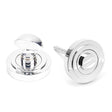 From The Anvil - Polished Chrome Round Thumbturn Set (Art Deco) | Sku. 45736 | Trade Door Handles.