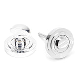 From The Anvil - Polished Chrome Round Thumbturn Set (Art Deco) | Sku. 45736 | Trade Door Handles.
