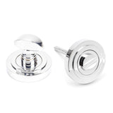 From The Anvil - Polished Chrome Round Thumbturn Set (Art Deco) | Sku. 45736 | Trade Door Handles.
