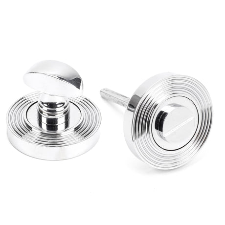 From The Anvil - Polished Chrome Round Thumbturn Set (Beehive) | Sku. 45737 | Trade Door Handles.