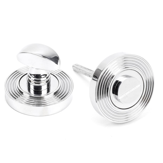 From The Anvil - Polished Chrome Round Thumbturn Set (Beehive) | Sku. 45737 | Trade Door Handles.