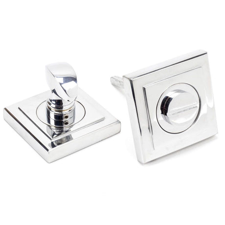 From The Anvil - Polished Chrome Round Thumbturn Set (Square) | Sku. 45738 | Trade Door Handles.