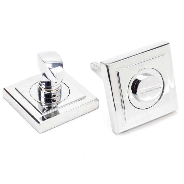 From The Anvil - Polished Chrome Round Thumbturn Set (Square) | Sku. 45738 | Trade Door Handles.