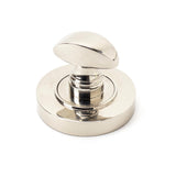 From The Anvil - Polished Nickel Round Thumbturn Set (Plain) | Sku. 45739 | Trade Door Handles.