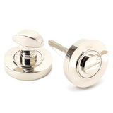 From The Anvil - Polished Nickel Round Thumbturn Set (Plain) | Sku. 45739 | Trade Door Handles.