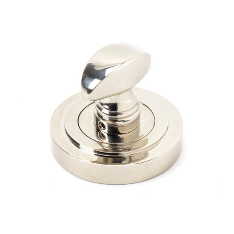 From The Anvil - Polished Nickel Round Thumbturn Set (Art Deco) | Sku. 45740 | Trade Door Handles.