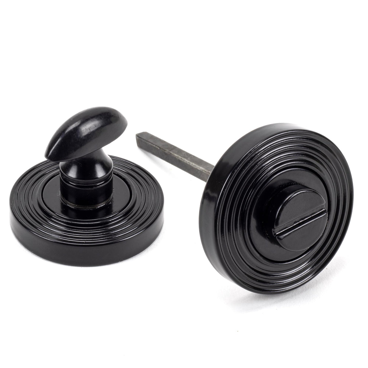 From The Anvil - Black Round Thumbturn Set (Beehive) | Sku. 45745 | Trade Door Handles.