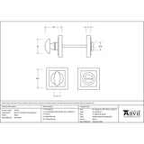 From The Anvil - Black Round Thumbturn Set (Square) | Sku. 45746 | Trade Door Handles.