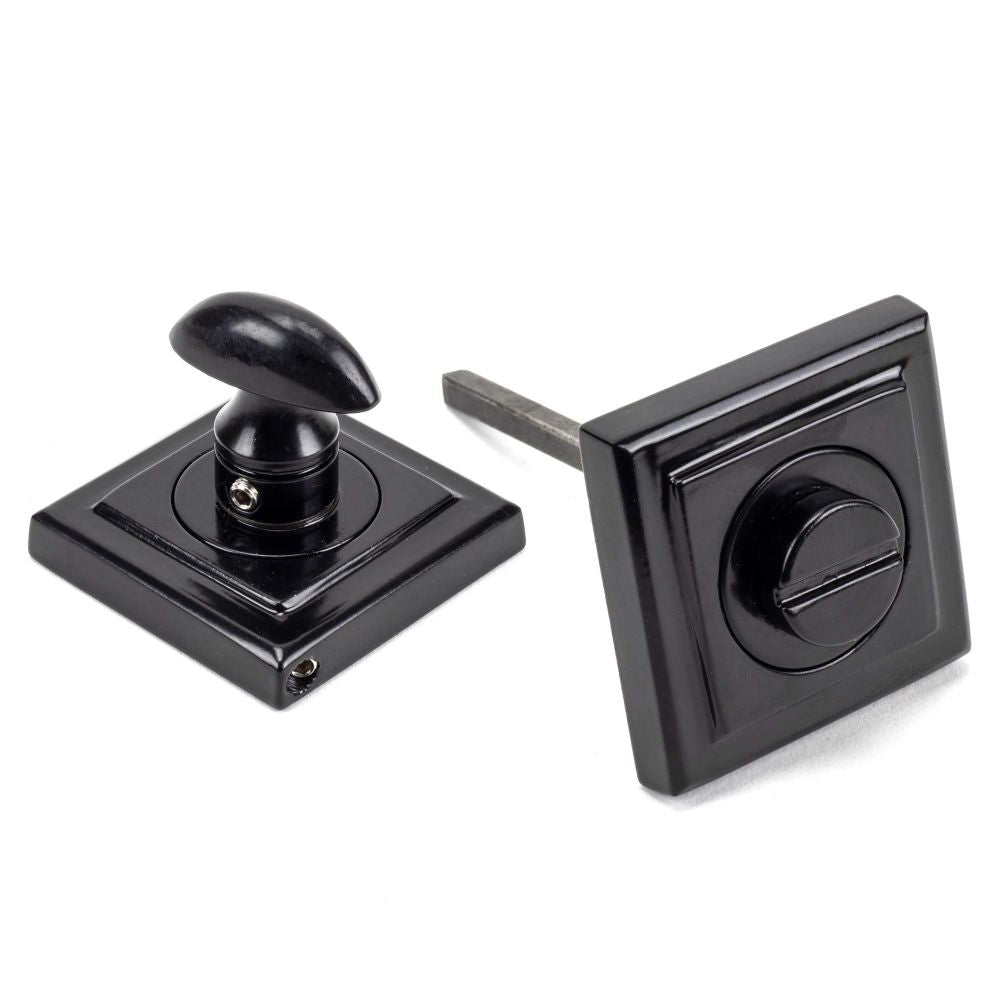 From The Anvil - Black Round Thumbturn Set (Square) | Sku. 45746 | Trade Door Handles.