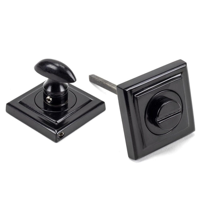 From The Anvil - Black Round Thumbturn Set (Square) | Sku. 45746 | Trade Door Handles.