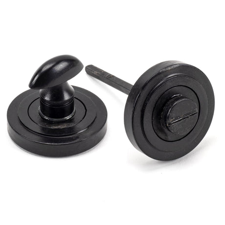 From The Anvil - External Beeswax Round Thumbturn Set (Art Deco) | Sku. 45748 | Trade Door Handles.