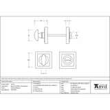 From The Anvil - External Beeswax Round Thumbturn Set (Square) | Sku. 45750 | Trade Door Handles.